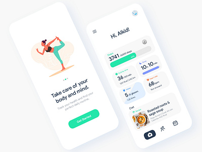 Health Tracking app UI albania app app design application design graphic design illustration logo ui