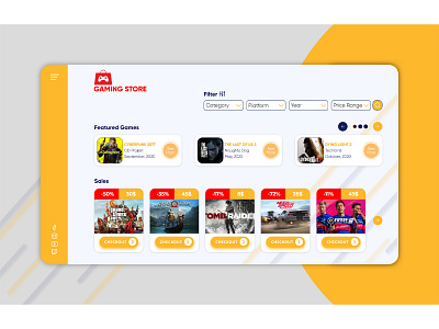 Gaming Store Concept - screen 1/2 design games gaming store landing page online shopping simple ui ux web web design