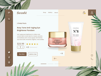 Cosmetic Shop - Landing Page Design