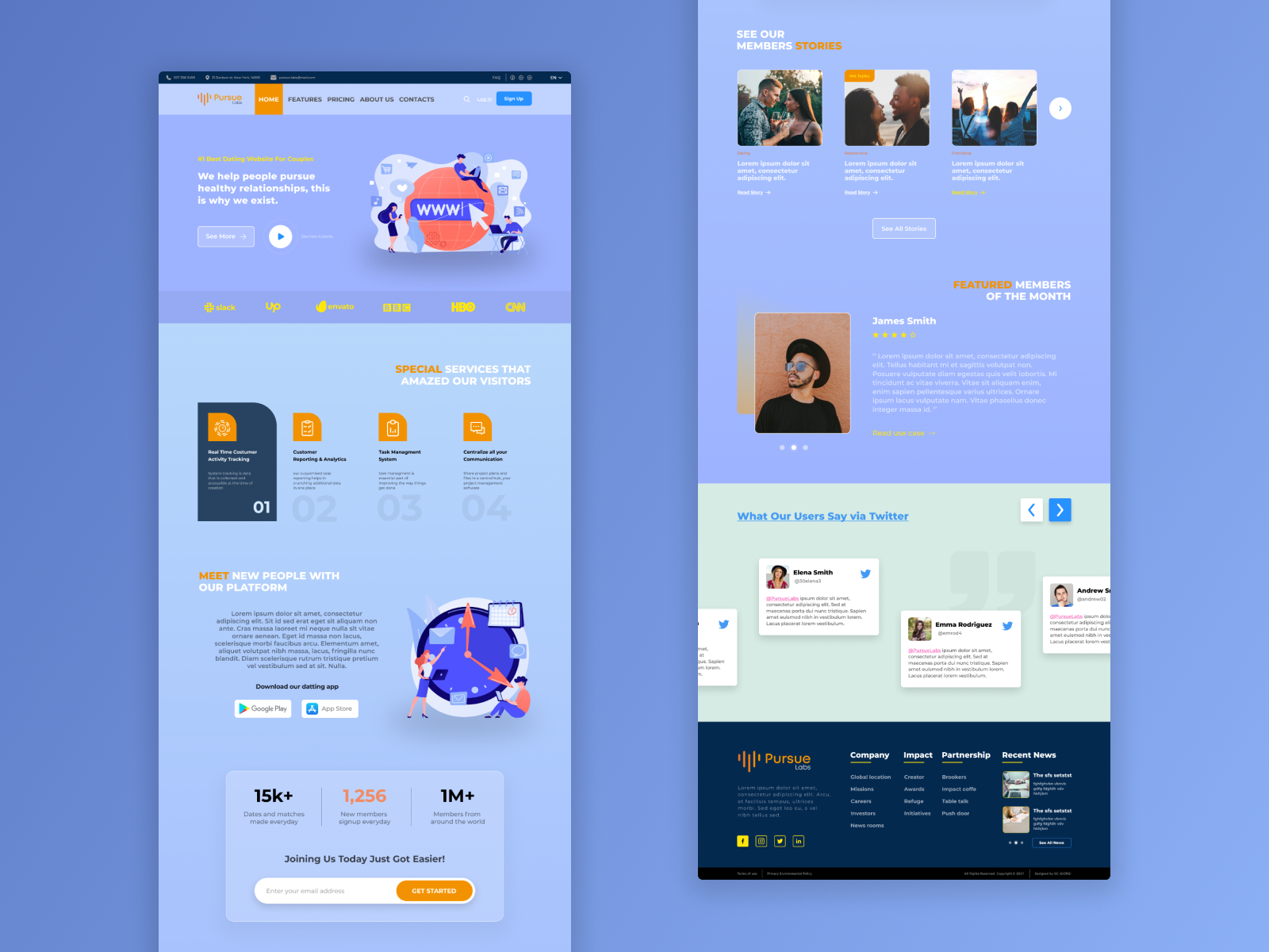 Relationship Web Design by George Čakhvašvili on Dribbble