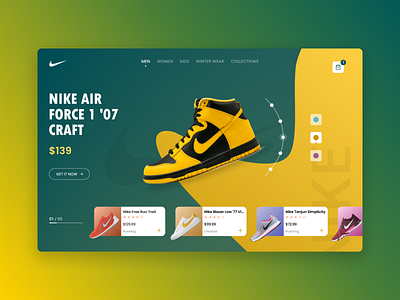 Nike Web Page Concept Design