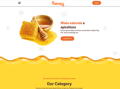 Honey - WebSite X5 Pro Theme app design honey incomedia logo stiac template template design templatedesign templates web design webdesign website websitex5 www