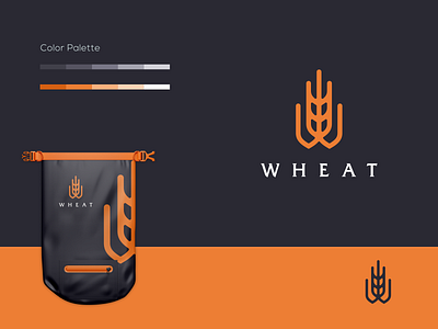 wheat app branding design flat icon logo minimal ui ux vector