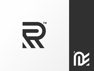 R logo mark app branding design flat icon logo minimal monogram logo ui ux vector web