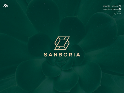 Sanboria app branding design flat icon illustration letter logo logomaker minimal typography vector