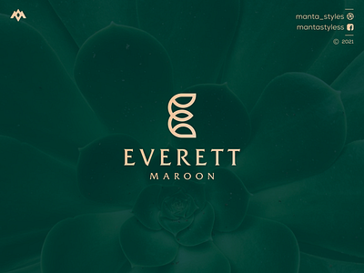 Everett Maroon app branding design flat icon illustration letter logo logomaker minimal typography ui uiux vector