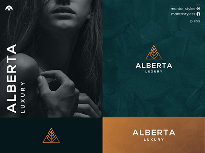 Alberta Luxury app branding design flat icon illustration letter logo logomaker minimal typography ui ux vector