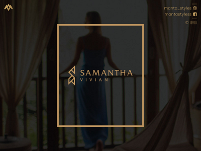 Samantha Vivian app branding design flat icon illustration letter logo logomaker minimal typography ui ux vector