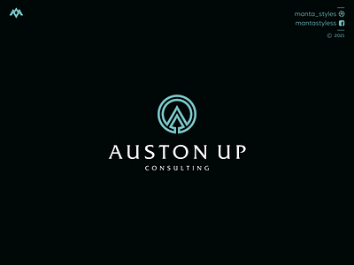 Auston Up Consulting branding brandmark design icon letter logo logobranding logomaker minimal typography ui ux