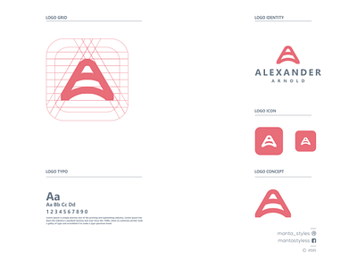 Alexander Arnold app branding design icon illustration letter logo minimal typography ui ux vector