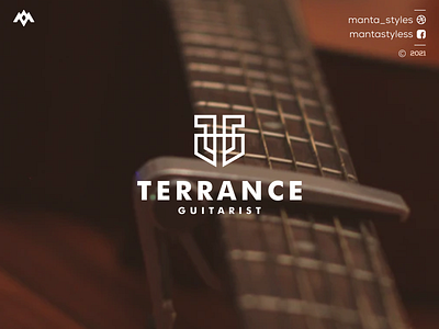 Terrance Guitarist app branding design icon illustration letter logo logodesign logotype minimal typography ui ux vector