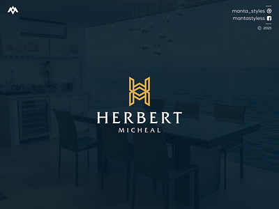 Herbert Micheal app branding design icon illustration letter logo minimal monogram logo typography ui ux vector