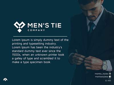 Men'S Tie Company app branding design icon illustration letter logo logomaker minimal typography ui uiux vector