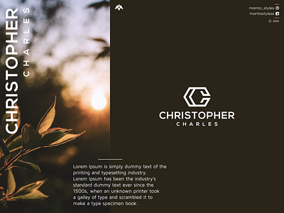Christopher Charles app brand design branding design icon illustration letter logo logomaker logomakeronline minimal typography ui ux vector