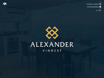 Alexander Vindest a initial logo a logo design a monogram logo a triangel concept logo app branding design icon illustration letter logo minimal ui vector