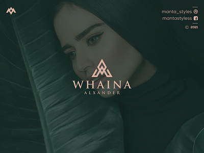 Whaina Alxander app beauty logo branding clothing logo design icon illustration initial logo jewelry letter logo logo sale minimal monogram logo sale triangel ui vector