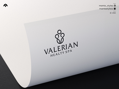 Valerian Healty SPA app branding design icon illustration letter logo minimal sign ui vector