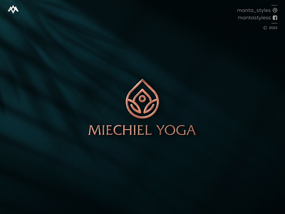 Miechiel Yoga app branding design graphic icon illustration letter logo minimal ui vector