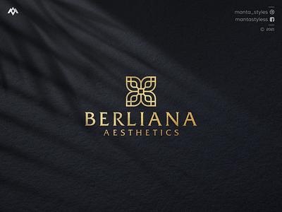 Berliana Aesthetics app branding design icon illustration letter logo minimal modern ui vector
