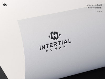 Intertial Human app branding design icon illustration letter logo minimal modern ui vector