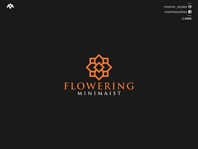 FLOWERING MINIMALIST app branding design flowering icon illustration letter logo minimal ui vector