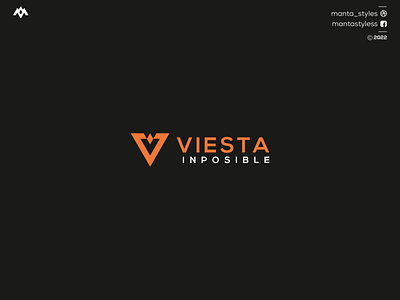 viesta inposible app branding design icon illustration letter logo minimal ui vector