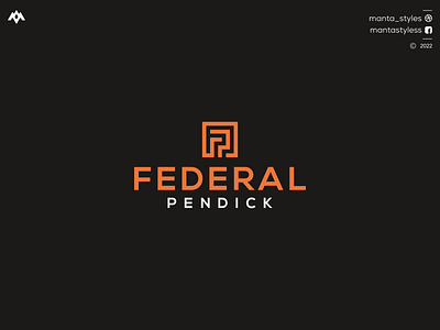 FEDERAL PENDICK app branding design icon illustration letter logo minimal ui vector