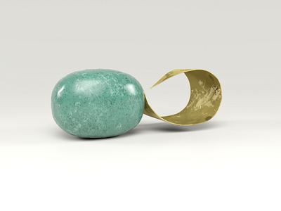 Stones and gold I 3d art 3d modeling art design geometrical minimal