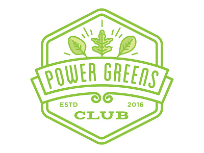 Power Greens Logo green illusrtation logo seal typography