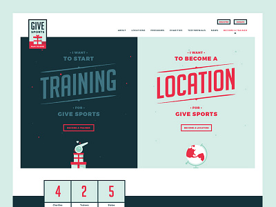 Give Sports Onboarding color flat illustration onboard typography uiux