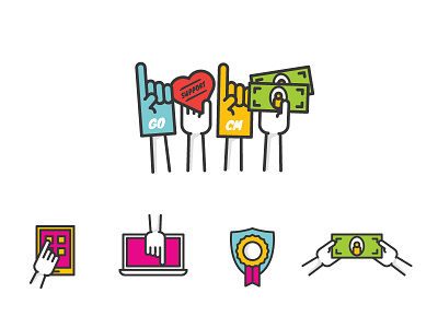 CauseMates colorfull fun icons illustrations sports