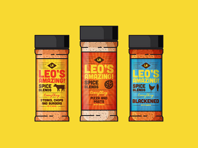 Leos Amazing colorful food illustration packaging