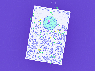 Bloom Id blockchain branding design illustration