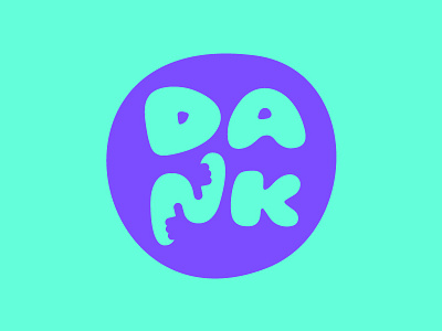 Dank Logo design illustration typography