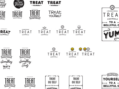 Treat Yourself Logo Exploration branding design illustration logo typography