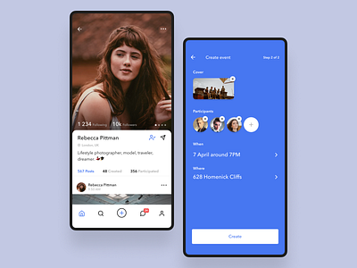 Social Event App app concept mobile