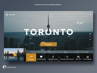 Toronto city official website redesign.