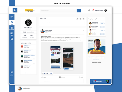 linkedIn home page redesign
