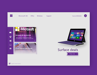 Microsoft app design minimal ui uidesign uiux ux web webdesign website