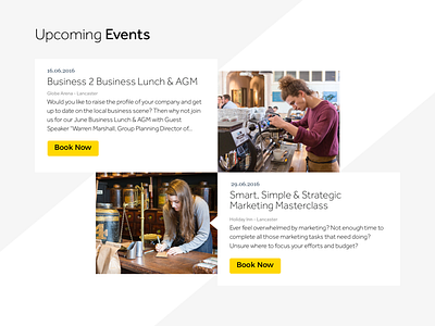 Upcoming Events - Homepage Feed Layout events ui ui design ux ux design web webdesign