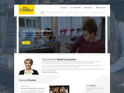The Chamber Website Design events news responsived ui ui design ux ux design web webdesign