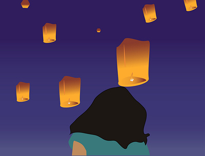 Lantern Festival graphic design illustration vector