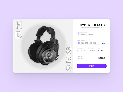Payment Page bold ui e commerce flat ui headphone payment payment app ui ui design ux