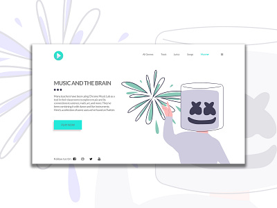 Music Launching Page awesome awesome design awesome logo brand identity branding creative design illustration landing page landingpage music social media design symbol typography ui ux vector xd xd design xd ui kit