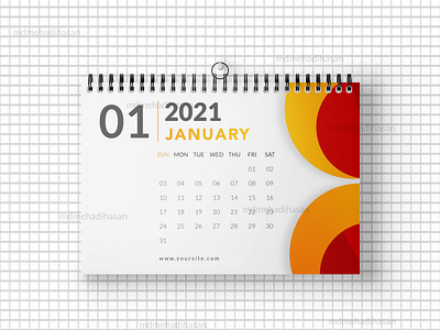 Desk Calendar 2021 Design Template