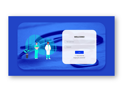 Doctor Login Screen app dashboad download icon illustration login login page login screen modern page screen template trendy typography ui user inteface vector web