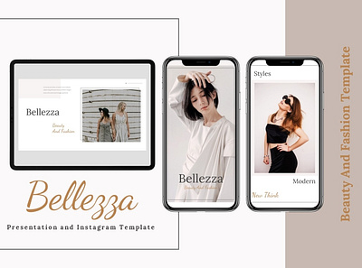 BALLEZZA - Presentation & Instagram Template brand identity branding fashion google slides instagram post instagram stories instagram story instastory keynote powerpoint presentation template promotion social media