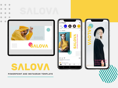 SALOVA - Presentation & Instagram Template brand identity branding fashion google slides instagram post instagram stories instagram story instastory keynote powerpoint presentation template promotion social media