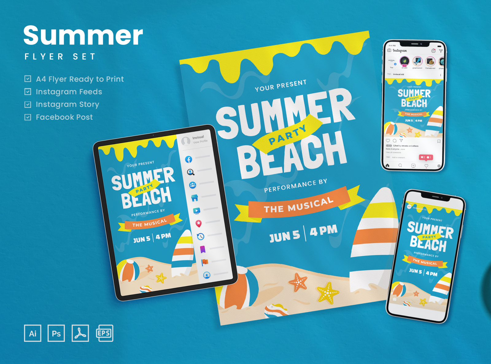 Summer - Flyer Set by Invisual Studio on Dribbble