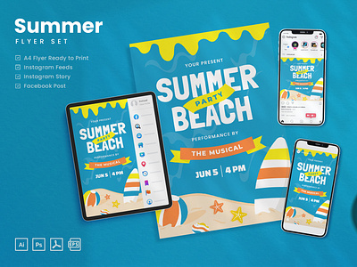 Summer - Flyer Set